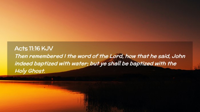 Picture 02 - Acts 11:16 KJV Desktop Wallpaper - Then remembered I the word of the Lord, how that - Desktop Bible Verse Wallpaper