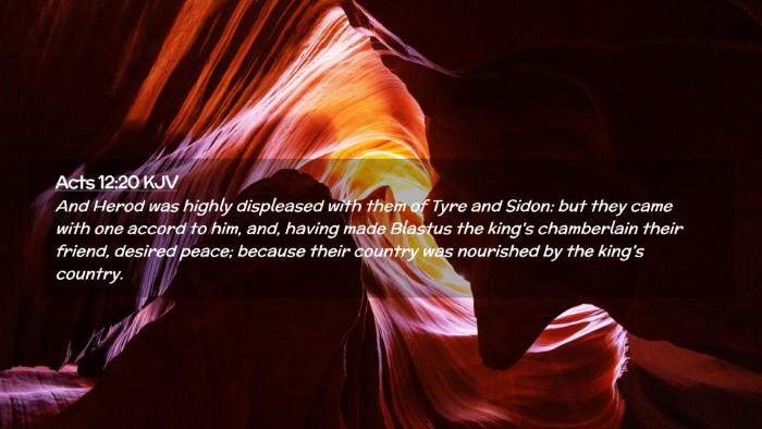 Picture 02 - Acts 12:20 KJV Desktop Wallpaper - And Herod was highly displeased with them of Tyre - Desktop Bible Verse Wallpaper