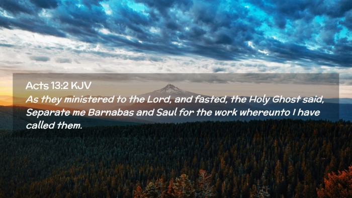 Picture 02 - Acts 13:2 KJV Desktop Wallpaper - As they ministered to the Lord, and fasted, the - Desktop Bible Verse Wallpaper