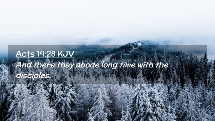 Picture 02 - Acts 14:28 KJV Desktop Wallpaper - And there they abode long time with the - Desktop Bible Verse Wallpaper