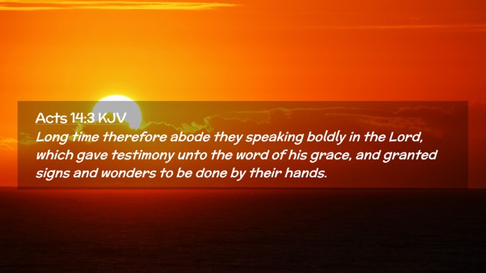 Picture 02 - Acts 14:3 KJV Desktop Wallpaper - Long time therefore abode they speaking boldly in - Desktop Bible Verse Wallpaper