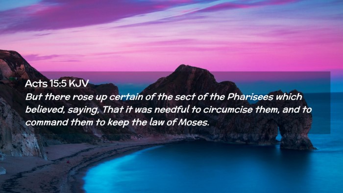 Picture 02 - Acts 15:5 KJV Desktop Wallpaper - But there rose up certain of the sect of the - Desktop Bible Verse Wallpaper