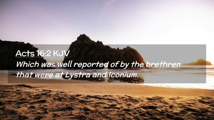 Picture 02 - Acts 16:2 KJV Desktop Wallpaper - Which was well reported of by the brethren that - Desktop Bible Verse Wallpaper