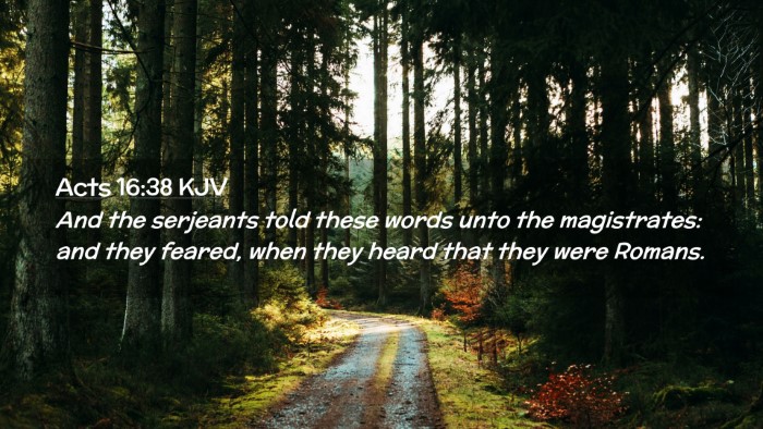 Picture 02 - Acts 16:38 KJV Desktop Wallpaper - And the serjeants told these words unto the - Desktop Bible Verse Wallpaper