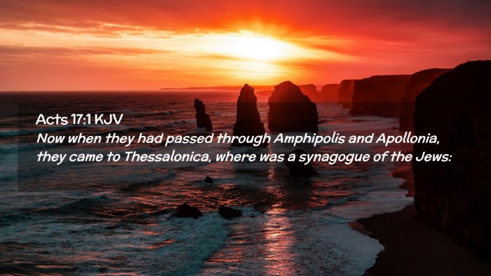 Picture 02 - Acts 17:1 KJV Desktop Wallpaper - Now when they had passed through Amphipolis and - Desktop Bible Verse Wallpaper