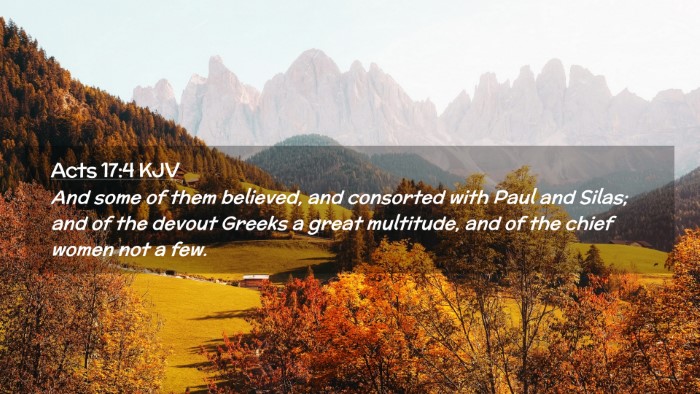 Picture 02 - Acts 17:4 KJV Desktop Wallpaper - And some of them believed, and consorted with - Desktop Bible Verse Wallpaper