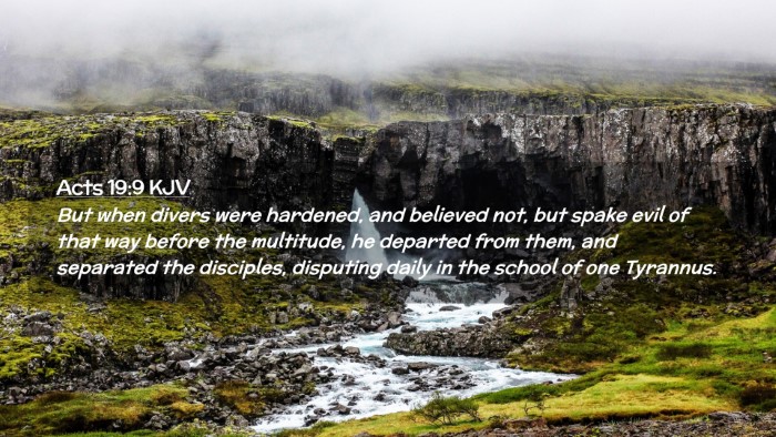 Picture 02 - Acts 19:9 KJV Desktop Wallpaper - But when divers were hardened, and believed not, - Desktop Bible Verse Wallpaper