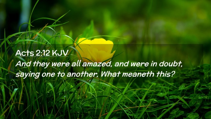 Picture 02 - Acts 2:12 KJV Desktop Wallpaper - And they were all amazed, and were in doubt, - Desktop Bible Verse Wallpaper