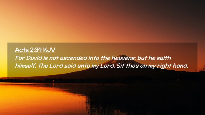 Picture 02 - Acts 2:34 KJV Desktop Wallpaper - For David is not ascended into the heavens: but - Desktop Bible Verse Wallpaper
