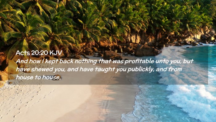 Picture 02 - Acts 20:20 KJV Desktop Wallpaper - And how I kept back nothing that was profitable - Desktop Bible Verse Wallpaper
