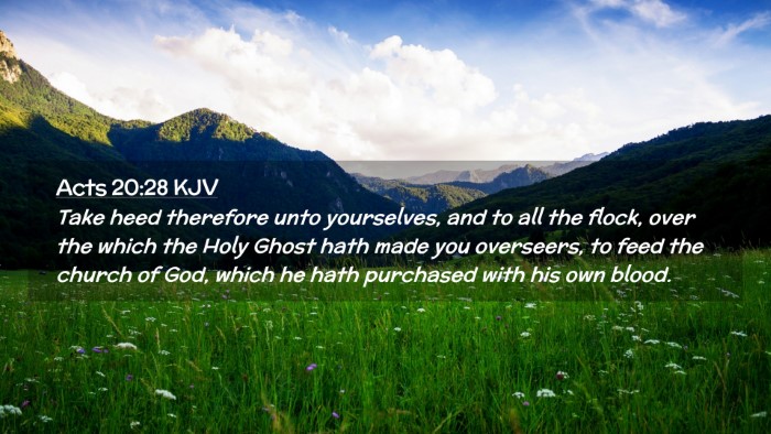 Picture 02 - Acts 20:28 KJV Desktop Wallpaper - Take heed therefore unto yourselves, and to all - Desktop Bible Verse Wallpaper