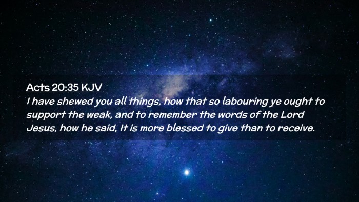 Picture 02 - Acts 20:35 KJV Desktop Wallpaper - I have shewed you all things, how that so - Desktop Bible Verse Wallpaper