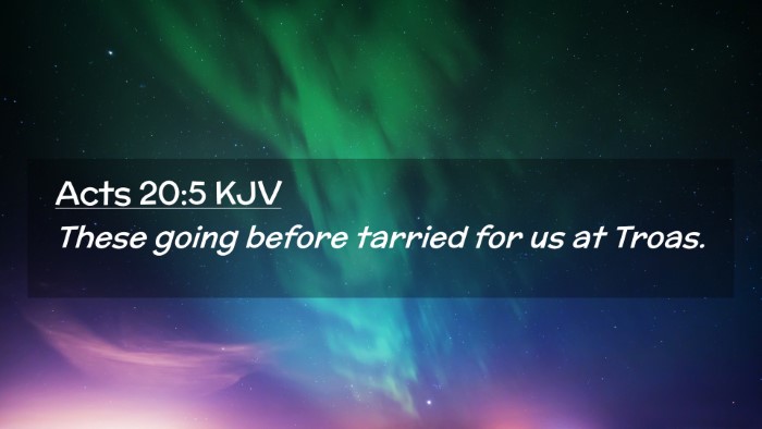 Picture 02 - Acts 20:5 KJV Desktop Wallpaper - These going before tarried for us at - Desktop Bible Verse Wallpaper
