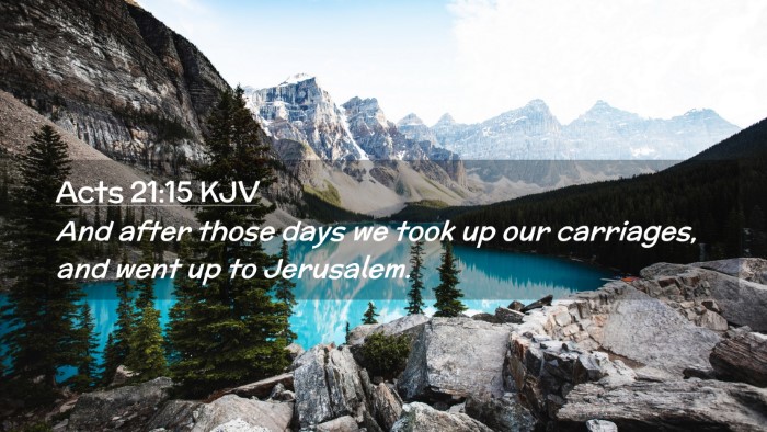 Picture 02 - Acts 21:15 KJV Desktop Wallpaper - And after those days we took up our carriages, - Desktop Bible Verse Wallpaper