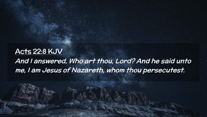 Picture 02 - Acts 22:8 KJV Desktop Wallpaper - And I answered, Who art thou, Lord? And he said - Desktop Bible Verse Wallpaper