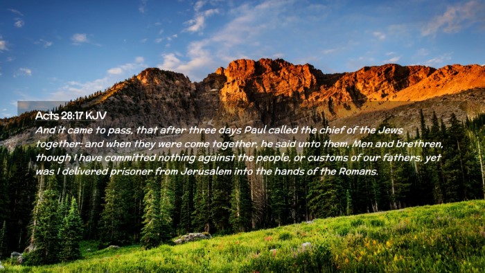 Picture 02 - Acts 28:17 KJV Desktop Wallpaper - And it came to pass, that after three days Paul - Desktop Bible Verse Wallpaper