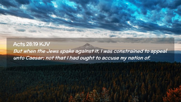 Picture 02 - Acts 28:19 KJV Desktop Wallpaper - But when the Jews spake against it, I was - Desktop Bible Verse Wallpaper