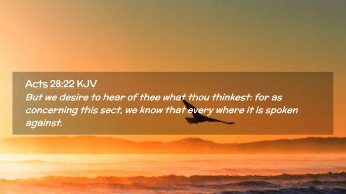 Picture 02 - Acts 28:22 KJV Desktop Wallpaper - But we desire to hear of thee what thou thinkest: - Desktop Bible Verse Wallpaper