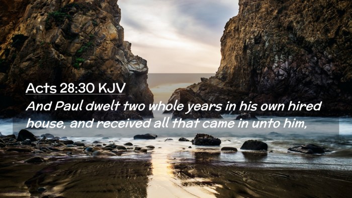 Picture 02 - Acts 28:30 KJV Desktop Wallpaper - And Paul dwelt two whole years in his own hired - Desktop Bible Verse Wallpaper