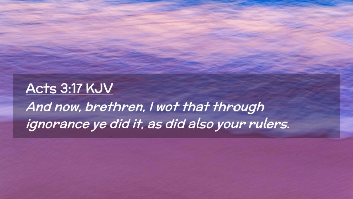 Picture 02 - Acts 3:17 KJV Desktop Wallpaper - And now, brethren, I wot that through ignorance - Desktop Bible Verse Wallpaper