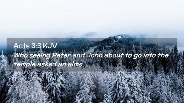 Picture 02 - Acts 3:3 KJV Desktop Wallpaper - Who seeing Peter and John about to go into the - Desktop Bible Verse Wallpaper