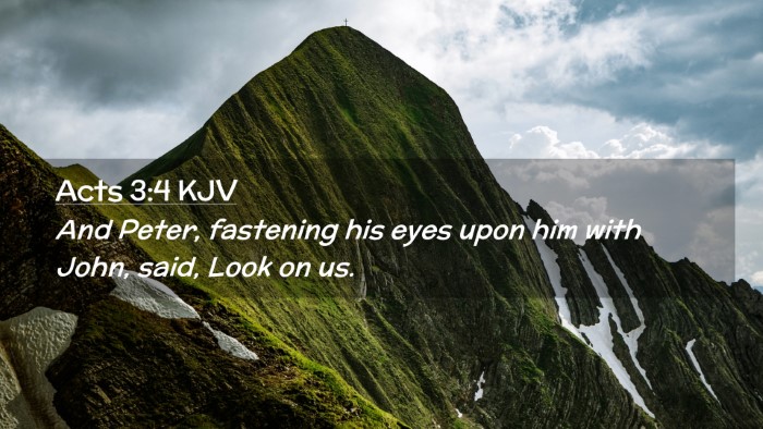 Picture 02 - Acts 3:4 KJV Desktop Wallpaper - And Peter, fastening his eyes upon him with John, - Desktop Bible Verse Wallpaper