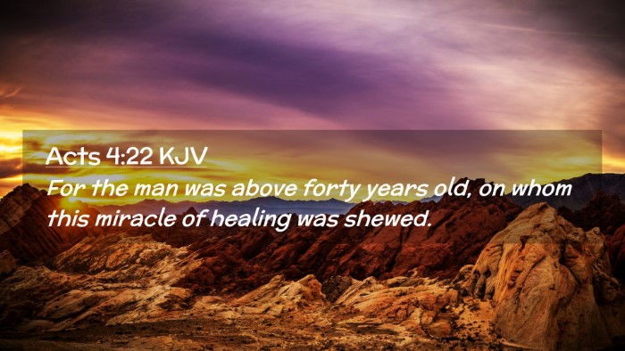 Picture 02 - Acts 4:22 KJV Desktop Wallpaper - For the man was above forty years old, on whom - Desktop Bible Verse Wallpaper