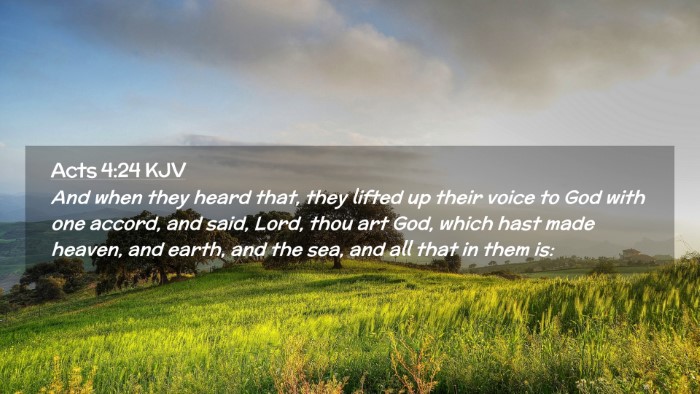 Picture 02 - Acts 4:24 KJV Desktop Wallpaper - And when they heard that, they lifted up their - Desktop Bible Verse Wallpaper