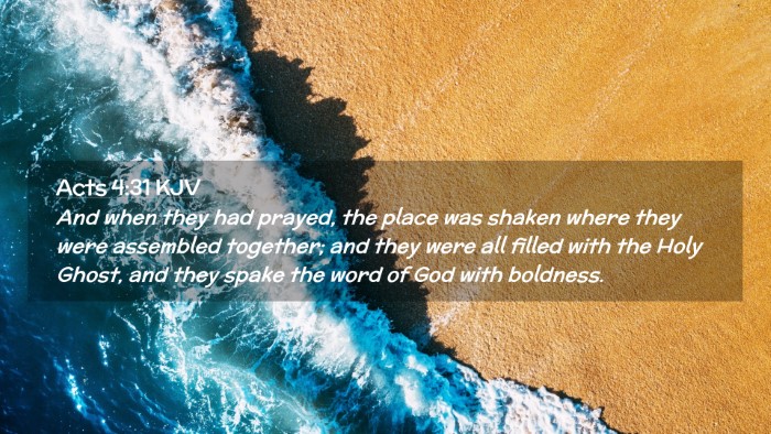 Picture 02 - Acts 4:31 KJV Desktop Wallpaper - And when they had prayed, the place was shaken - Desktop Bible Verse Wallpaper