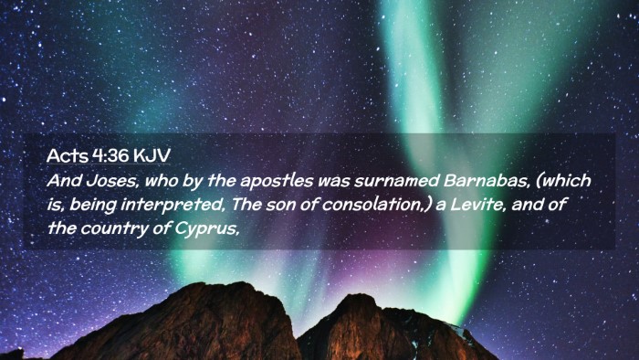 Picture 02 - Acts 4:36 KJV Desktop Wallpaper - And Joses, who by the apostles was surnamed - Desktop Bible Verse Wallpaper