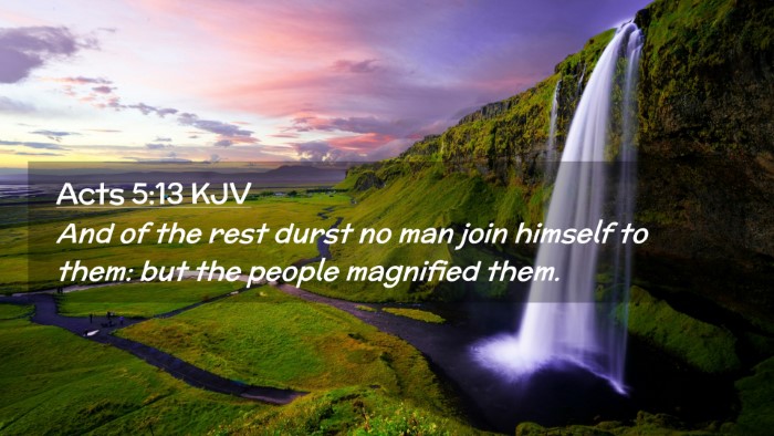 Picture 02 - Acts 5:13 KJV Desktop Wallpaper - And of the rest durst no man join himself to - Desktop Bible Verse Wallpaper