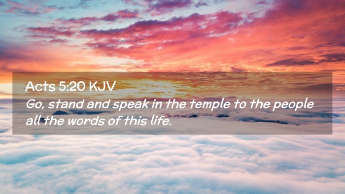 Picture 02 - Acts 5:20 KJV Desktop Wallpaper - Go, stand and speak in the temple to the people - Desktop Bible Verse Wallpaper