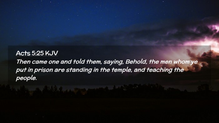 Picture 02 - Acts 5:25 KJV Desktop Wallpaper - Then came one and told them, saying, Behold, the - Desktop Bible Verse Wallpaper