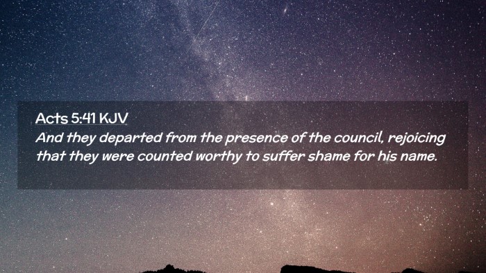 Picture 02 - Acts 5:41 KJV Desktop Wallpaper - And they departed from the presence of the - Desktop Bible Verse Wallpaper