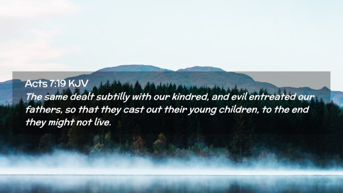 Picture 02 - Acts 7:19 KJV Desktop Wallpaper - The same dealt subtilly with our kindred, and - Desktop Bible Verse Wallpaper