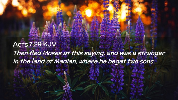Picture 02 - Acts 7:29 KJV Desktop Wallpaper - Then fled Moses at this saying, and was a - Desktop Bible Verse Wallpaper