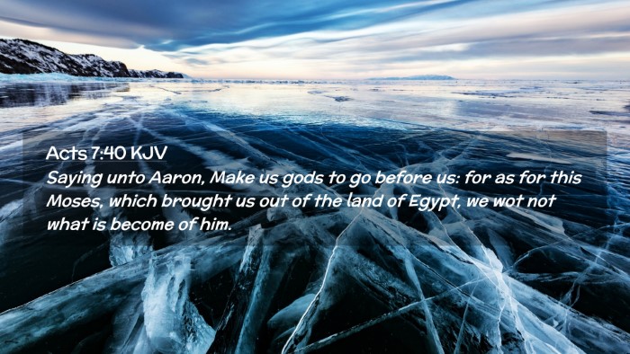 Picture 02 - Acts 7:40 KJV Desktop Wallpaper - Saying unto Aaron, Make us gods to go before us: - Desktop Bible Verse Wallpaper