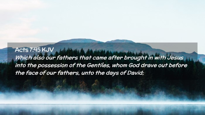 Picture 02 - Acts 7:45 KJV Desktop Wallpaper - Which also our fathers that came after brought in - Desktop Bible Verse Wallpaper