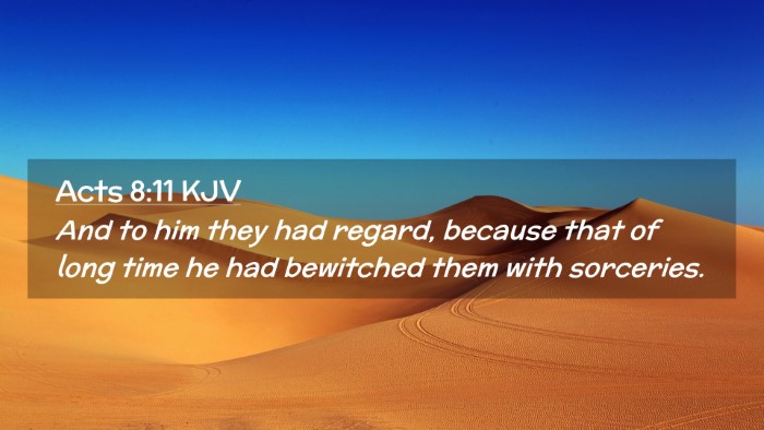 Picture 02 - Acts 8:11 KJV Desktop Wallpaper - And to him they had regard, because that of long - Desktop Bible Verse Wallpaper