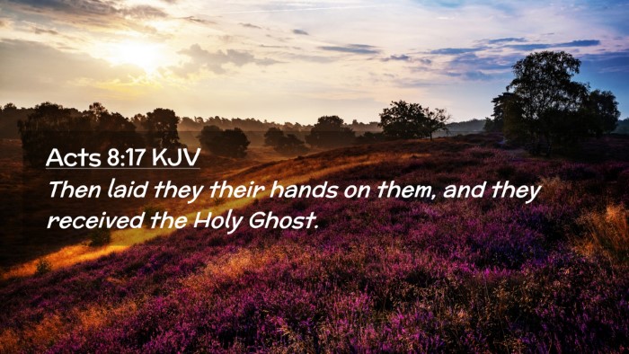 Picture 02 - Acts 8:17 KJV Desktop Wallpaper - Then laid they their hands on them, and they - Desktop Bible Verse Wallpaper