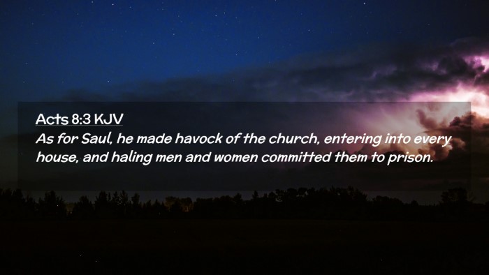 Picture 02 - Acts 8:3 KJV Desktop Wallpaper - As for Saul, he made havock of the church, - Desktop Bible Verse Wallpaper