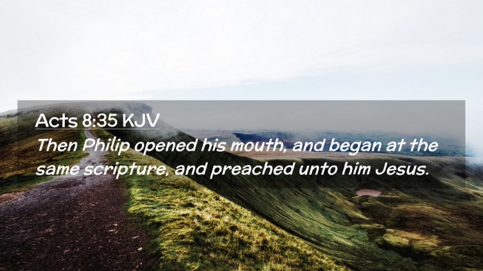 Picture 02 - Acts 8:35 KJV Desktop Wallpaper - Then Philip opened his mouth, and began at the - Desktop Bible Verse Wallpaper