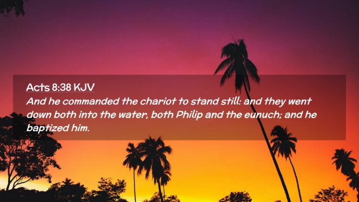 Picture 02 - Acts 8:38 KJV Desktop Wallpaper - And he commanded the chariot to stand still: and - Desktop Bible Verse Wallpaper
