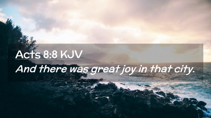 Picture 02 - Acts 8:8 KJV Desktop Wallpaper - And there was great joy in that - Desktop Bible Verse Wallpaper