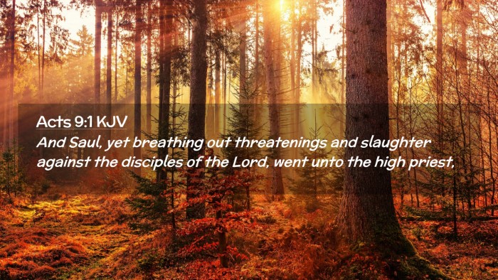 Picture 02 - Acts 9:1 KJV Desktop Wallpaper - And Saul, yet breathing out threatenings and - Desktop Bible Verse Wallpaper