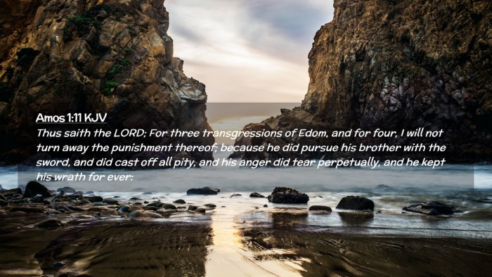 Picture 02 - Amos 1:11 KJV Desktop Wallpaper - Thus saith the LORD; For three transgressions of - Desktop Bible Verse Wallpaper