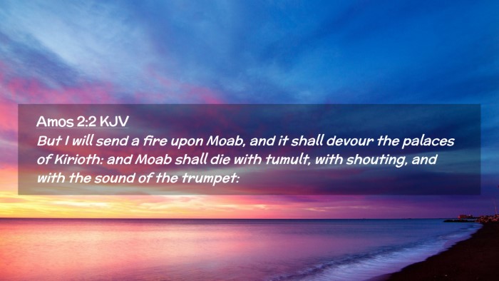 Picture 02 - Amos 2:2 KJV Desktop Wallpaper - But I will send a fire upon Moab, and it shall - Desktop Bible Verse Wallpaper