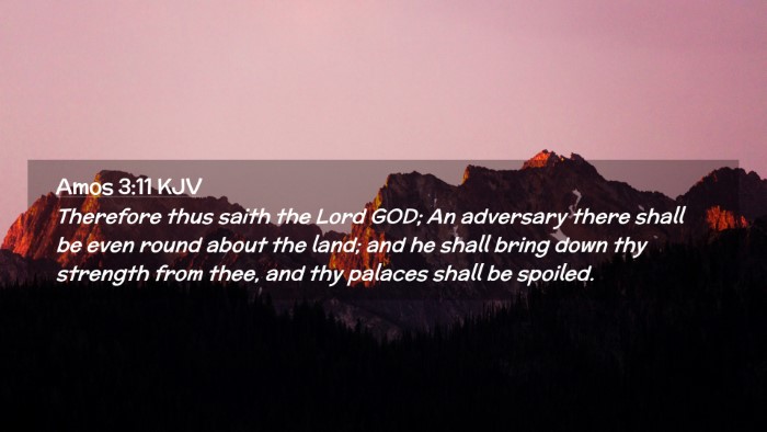 Picture 02 - Amos 3:11 KJV Desktop Wallpaper - Therefore thus saith the Lord GOD; An adversary - Desktop Bible Verse Wallpaper