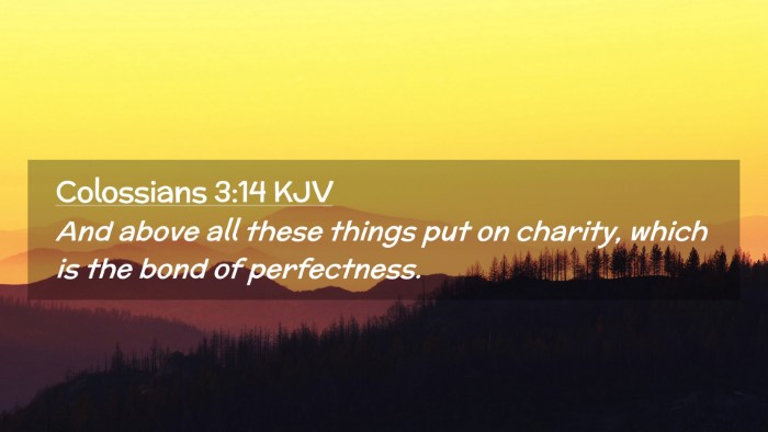 Picture 02 - Colossians 3:14 KJV Desktop Wallpaper - And above all these things put on charity, which - Desktop Bible Verse Wallpaper
