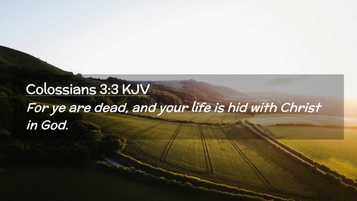 Picture 02 - Colossians 3:3 KJV Desktop Wallpaper - For ye are dead, and your life is hid with Christ - Desktop Bible Verse Wallpaper